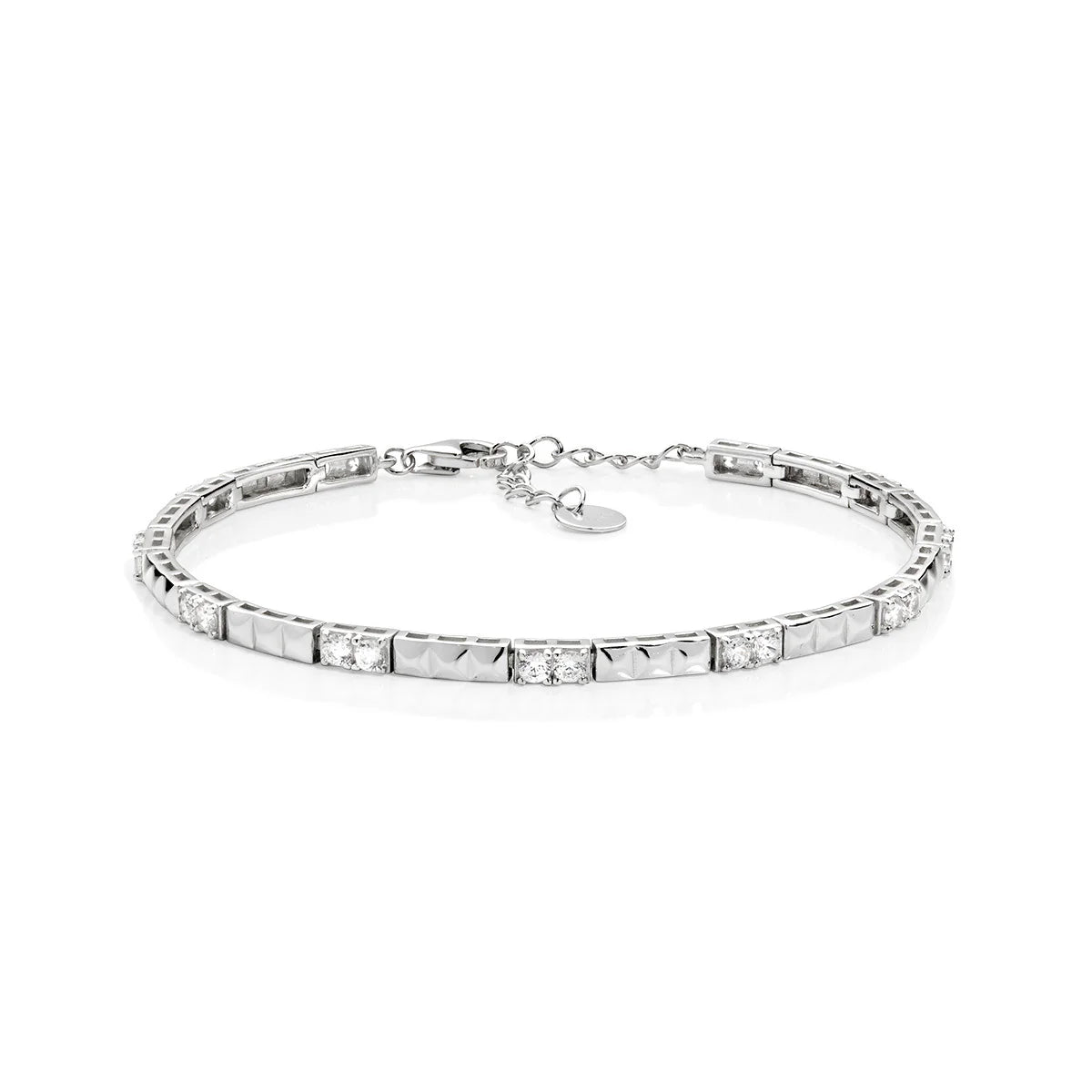 Bracciale con Zirconi e Dettagli Geometrici - BRPIBBZ - Simmi Gioiellerie - Bracciali