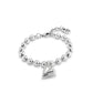 Bracciale da donna Bracciale placcato argento Sterling con sfere e charm a cuore - PUL2402 - Simmi Gioiellerie - Bracciali
