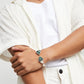 Bracciale da donna Uno de 50 placcato argento Sterling con due cristalli sfaccettati verdi - Simmi Gioiellerie - Bracciali