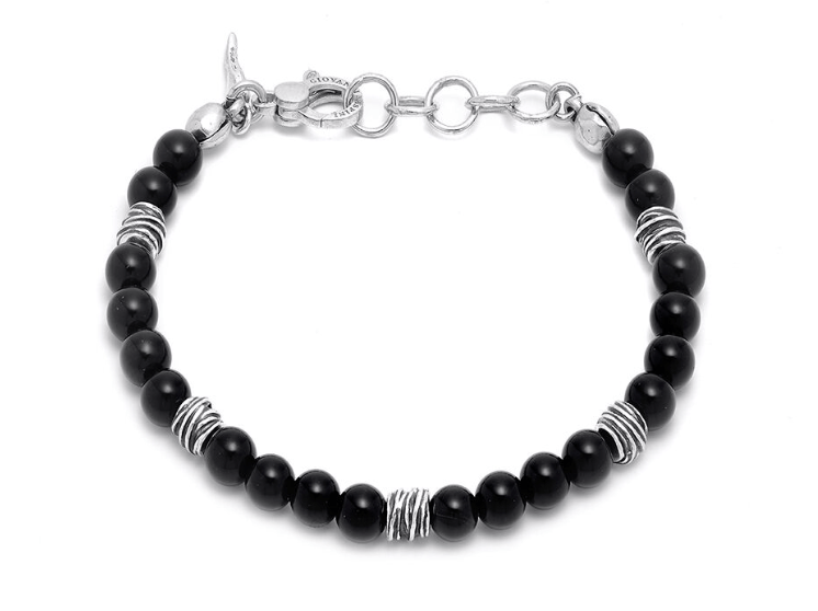 bracciale da uomo Giovanni Raspini tango onice e fili - 11653 - Simmi Gioiellerie - Bracciali