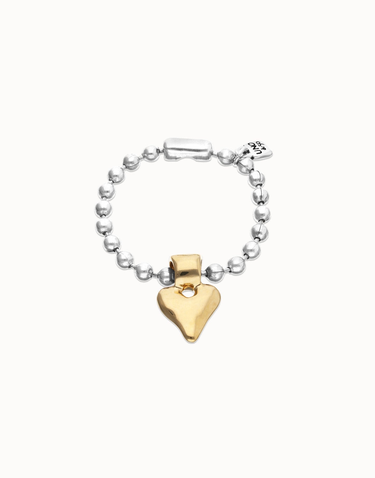 Bracciale di sfere placcato oro 18k con dettaglio di cuore - PUL2636 - Simmi Gioiellerie - Bracciali