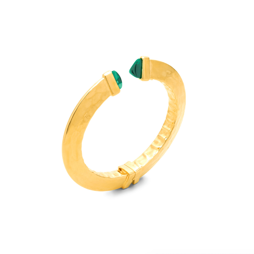 Bracciale donna Giovanni Raspini Bangle Green Blade Dorato - 12302 - Simmi Gioiellerie - Bracciali