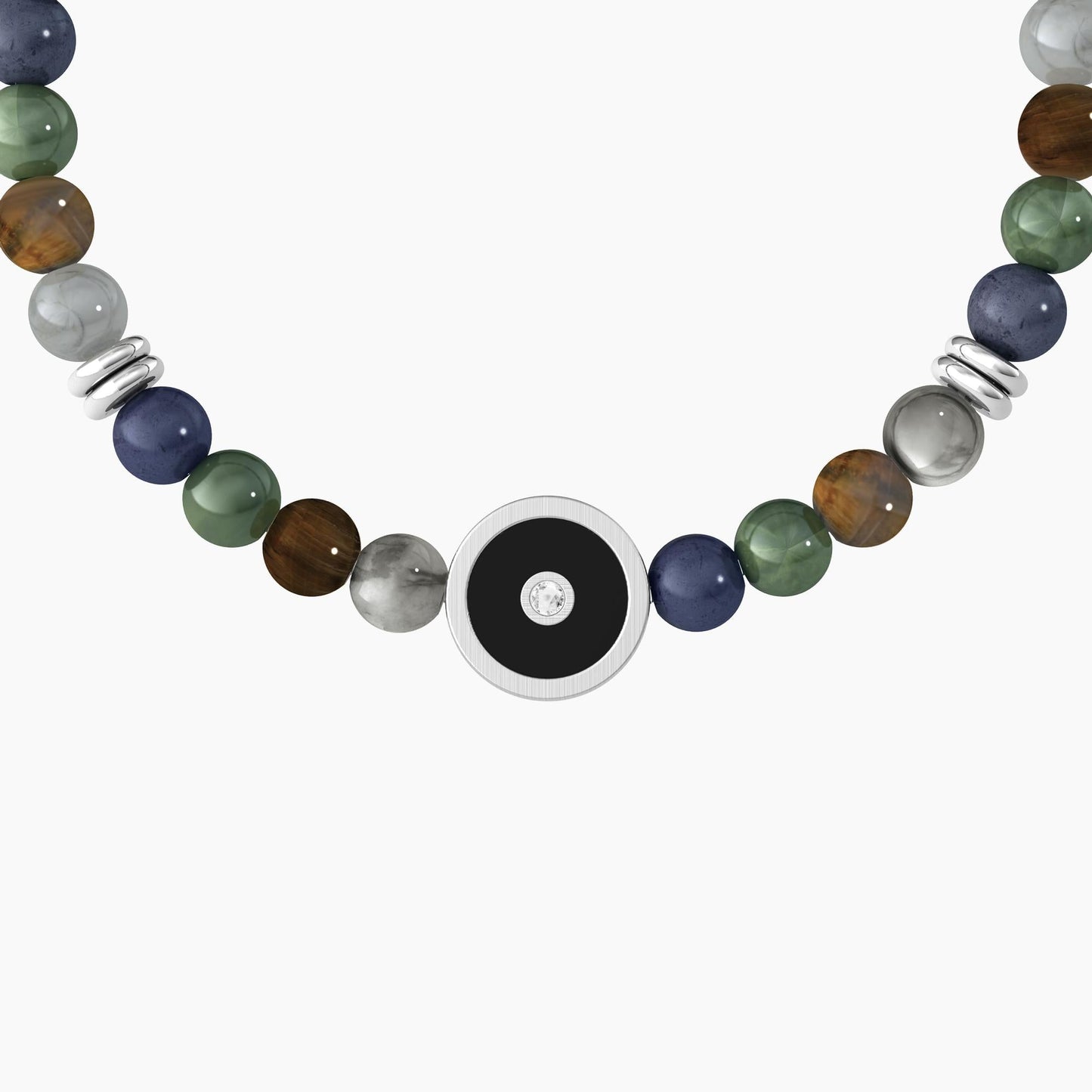 Bracciale elastico per il papà con pietre naturali e cristalli - 732262 - Simmi Gioiellerie - Bracciali