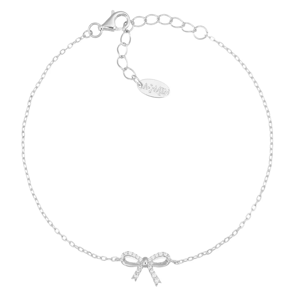 Bracciale Fiocco con Zirconi Bianchi - BRFIOBBZ - Simmi Gioiellerie -Bracciali