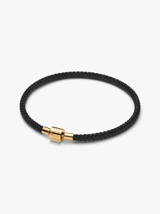 Bracciale in Corda Nera con Chiusura a Barile - 564530C01 - Simmi Gioiellerie - Bracciali