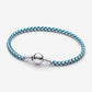 Bracciale Intreccio Tessuto Turchese - 593816C01 - Simmi Gioiellerie - Bracciali