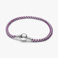 Bracciale Intreccio Tessuto Viola - 593816C03 - Simmi Gioiellerie - Bracciali