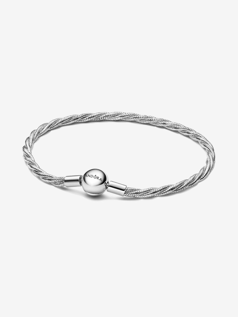 Bracciale Maglia Doppia Intrecciata con Chiusura a Sfera - 593757C00 - Simmi Gioiellerie - Bracciali