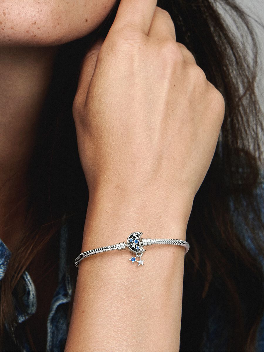 Bracciale Moments con Chiusura a Luna Argento Sterling 925 - 592819C01 - Simmi Gioiellerie - Bracciali