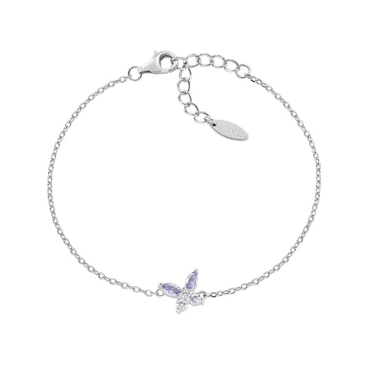 Bracciale Petali Lilla in Argento - BRBUTBBLA - Simmi Gioiellerie -Bracciali