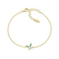 Bracciale Petali Verde Acqua Dorato in Argento - BRBUTGBVA - Simmi Gioiellerie -Bracciali