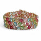 Bracciale polsiera in argento rosa con cristalli colorari - Simmi Gioiellerie - Bracciali