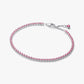 Bracciale Tennis con Pietre Rosa Piccole - 593927C02 - Simmi Gioiellerie - Bracciali