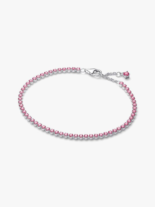 Bracciale Tennis con Pietre Rosa Piccole - 593927C02 - Simmi Gioiellerie - Bracciali