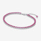Bracciale Tennis Cristalli Rosa Scuro - 591469C04 - Simmi Gioiellerie - Bracciali