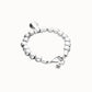 Bracciale Uno de 50 con sfere medie placcate in argento sterling e sfera grande - PUL2608 - Simmi Gioiellerie - Bracciali