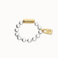 Bracciale Uno de 50 con sfere placcato argento con chiusura e lucchetto in oro 18k - PUL1215 - Simmi Gioiellerie - Bracciali