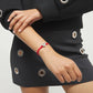 Bracciale Uno de 50 in filo elastico rosso con cuore placcato oro 18k - PUL2641 - Simmi Gioiellerie - Bracciali