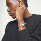 Bracciale Uno de 50 rigido placcato in argento 925 con forme organiche intrecciate - PUL2630 - Simmi Gioiellerie - Bracciali
