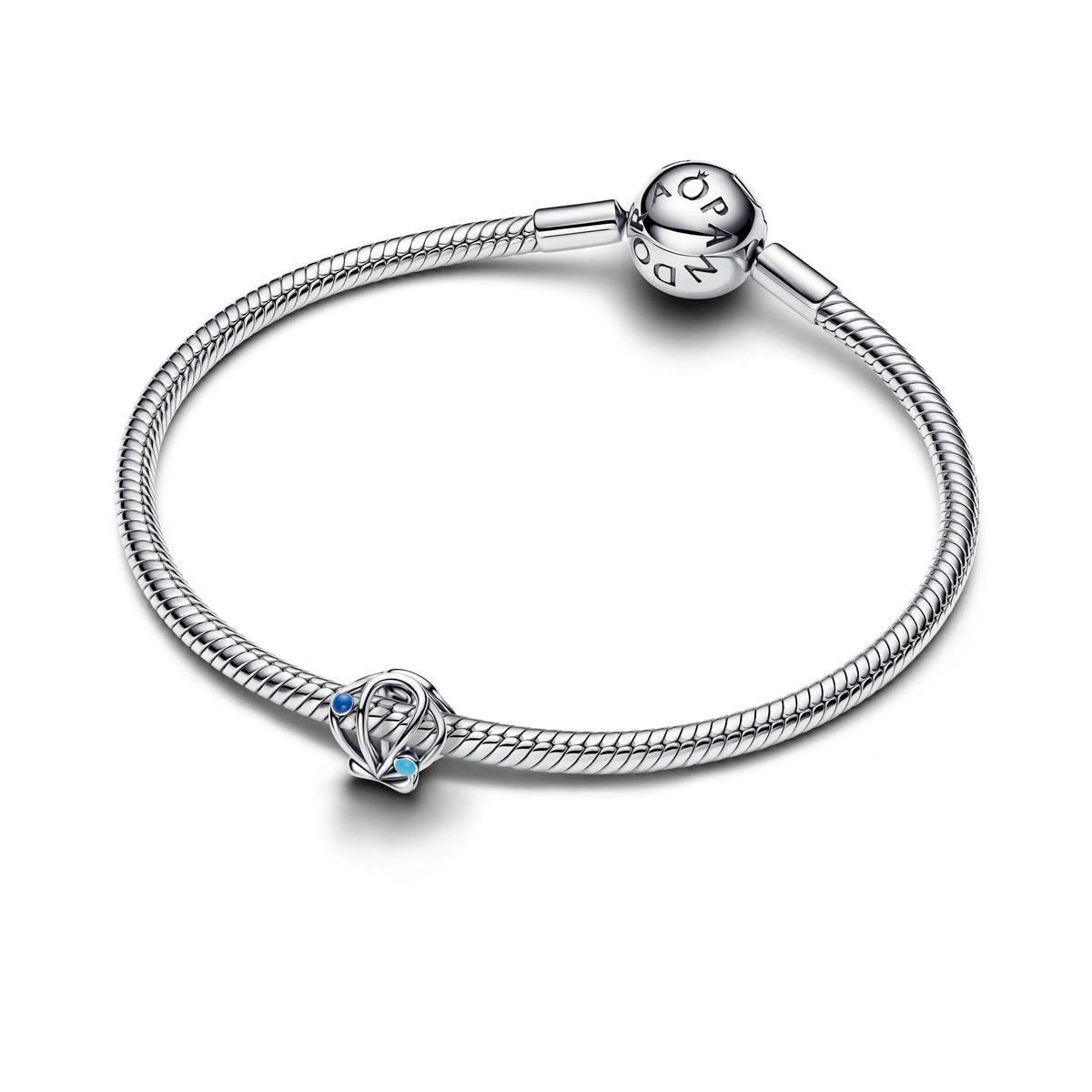 Charm Conchiglia traforata in argento sterling con smalto blu - 794695C01 - Simmi Gioiellerie -Charm