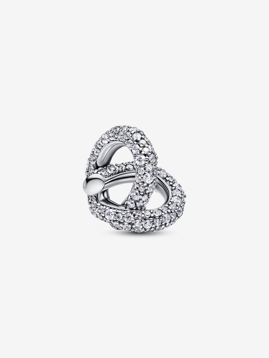 Charm Cuore Nodo Infinito e Pavè - 793771C01 - Simmi Gioiellerie - Charm
