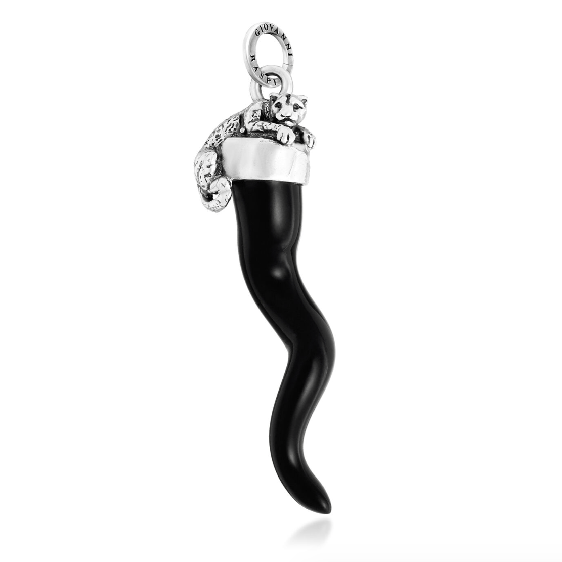 Charm Giovanni Raspini Charm Corno Nero Leopardo - 12483 - Simmi Gioiellerie - Ciondolo