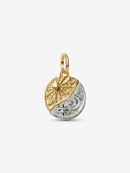 Charm Medallion Sole e Luna "Ad Astra Per Aspera" - 763977C01 - Simmi Gioiellerie - Charm