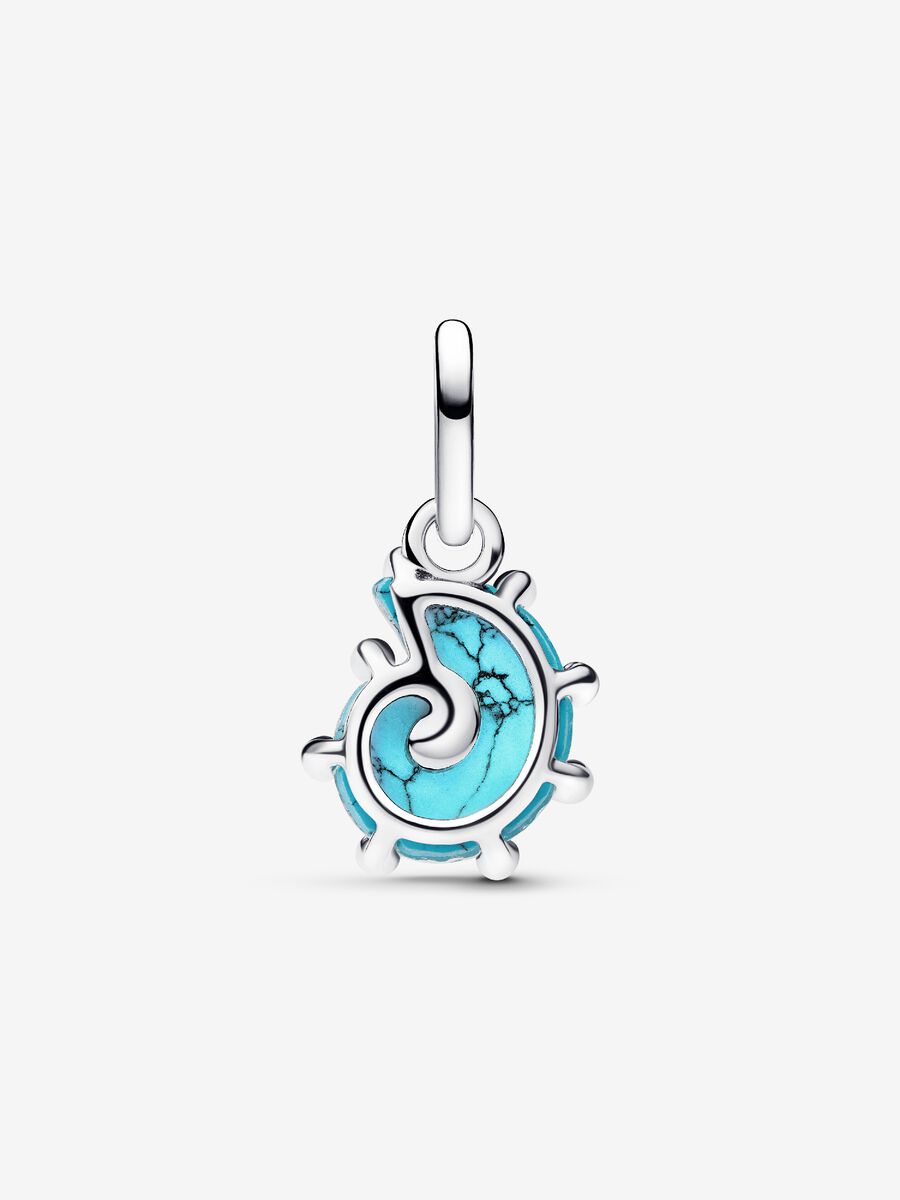 Charm Pendente Conchiglia Vetro di Murano Turchese - 793900C01 - Simmi Gioiellerie - Charm