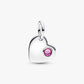 Charm Pendente Cuore con Pietra Rosa Scuro Ottobre - 794295C10 - Simmi Gioiellerie - Charm