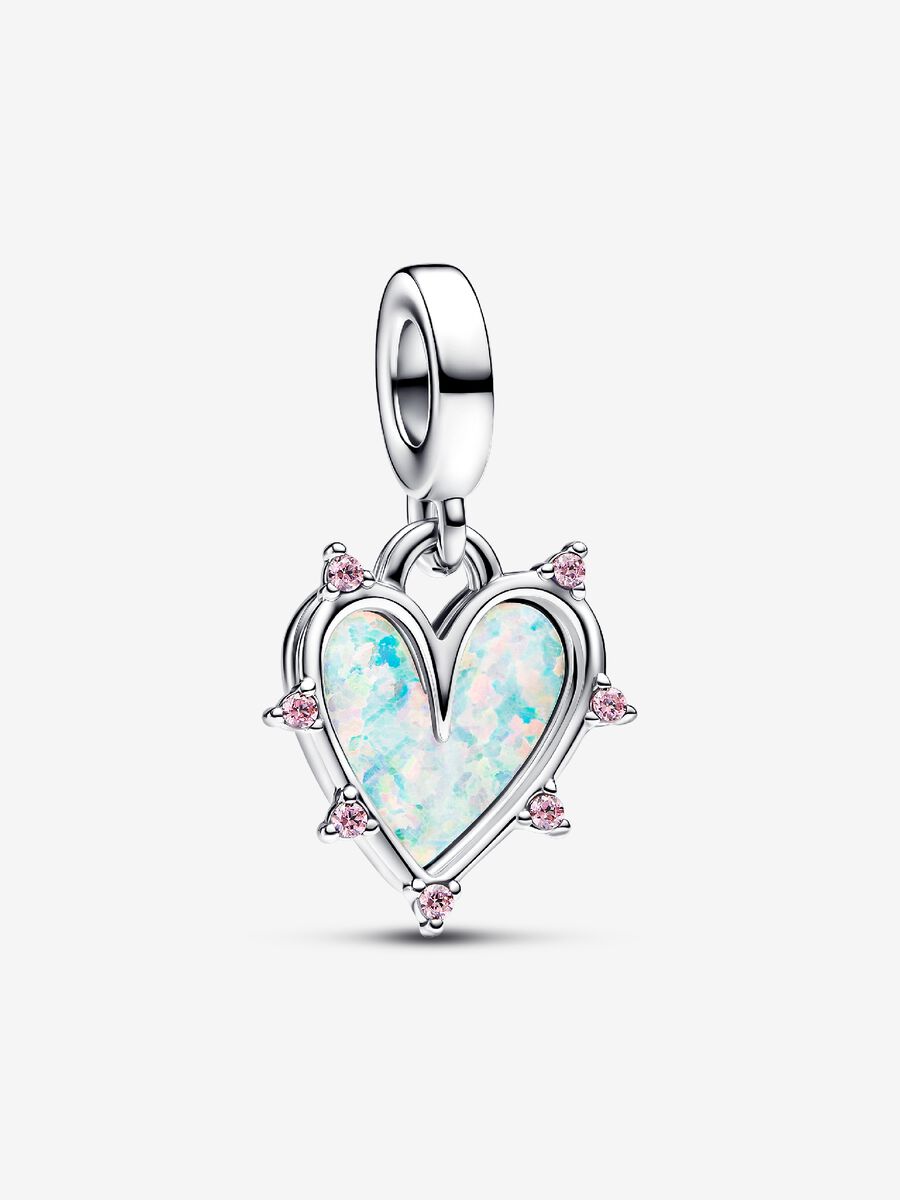 Charm Pendente Cuore dell'Amicizia Opale Argento Sterling 925 - 793434C01 - Simmi Gioiellerie - Charm