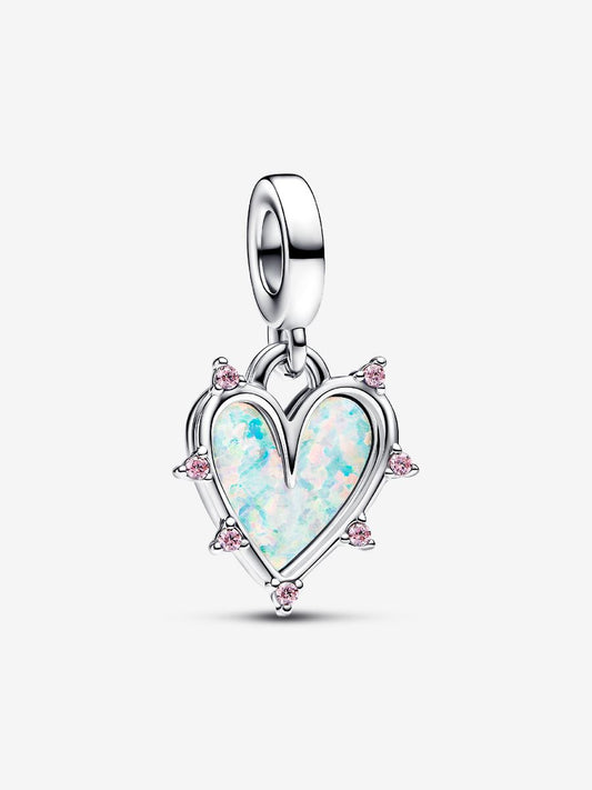Charm Pendente Cuore dell'Amicizia Opale Argento Sterling 925 - 793434C01 - Simmi Gioiellerie - Charm