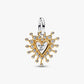 Charm pendente Cuore Luminoso doppio - 764141C01 - Simmi Gioiellerie - Charm