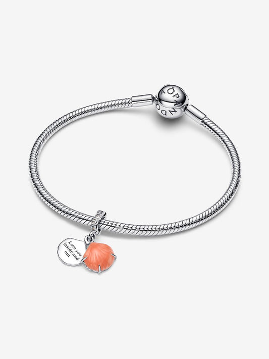 Charm Pendente Doppio Conchiglia Color Corallo - 793821C01 - Simmi Gioiellerie - Charm