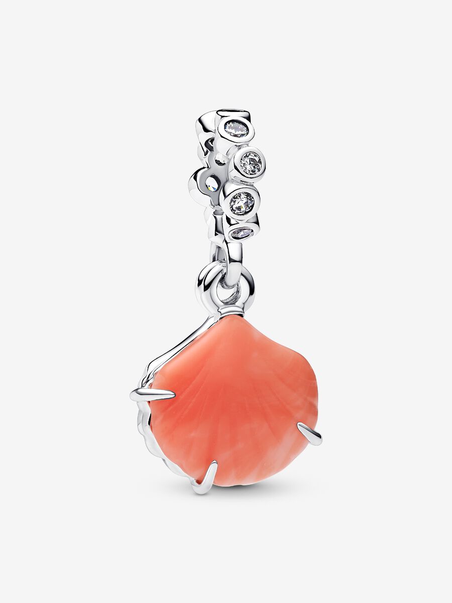 Charm Pendente Doppio Conchiglia Color Corallo - 793821C01 - Simmi Gioiellerie - Charm
