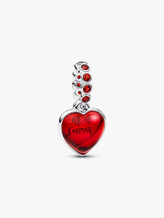 Charm Pendente Doppio Cuore Vetro di Murano Rosso - 794429C01 - Simmi Gioiellerie - Charm