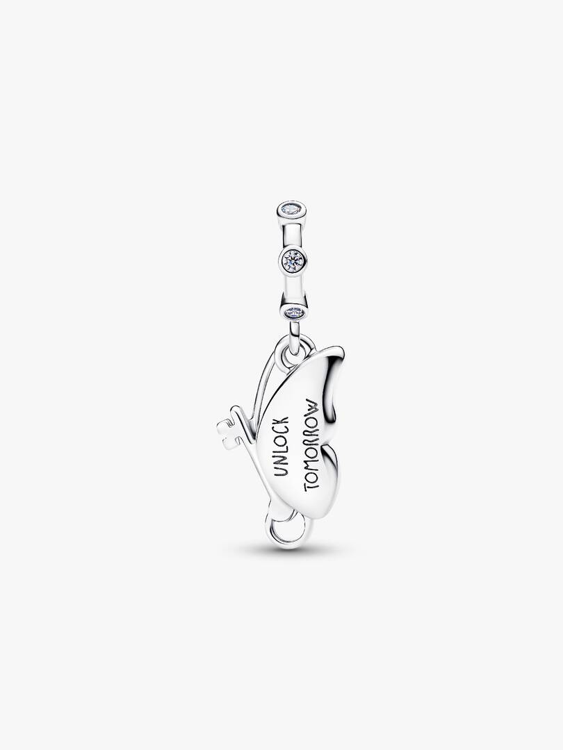 Charm Pendente Farfalla e Chiave "Unlock Tomorrow" - 794241C01 - Simmi Gioiellerie - Charm
