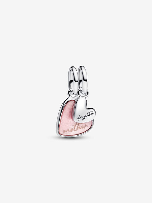 Charm Pendente Unione di Cuori Mamma e Figlia divisibile - 793766C01 - Simmi Gioiellerie - Charm