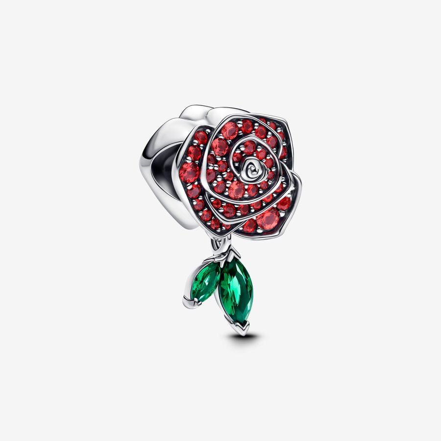 Charm Rosa Scintillante Rossa - 793201C02 - Simmi Gioiellerie - 
