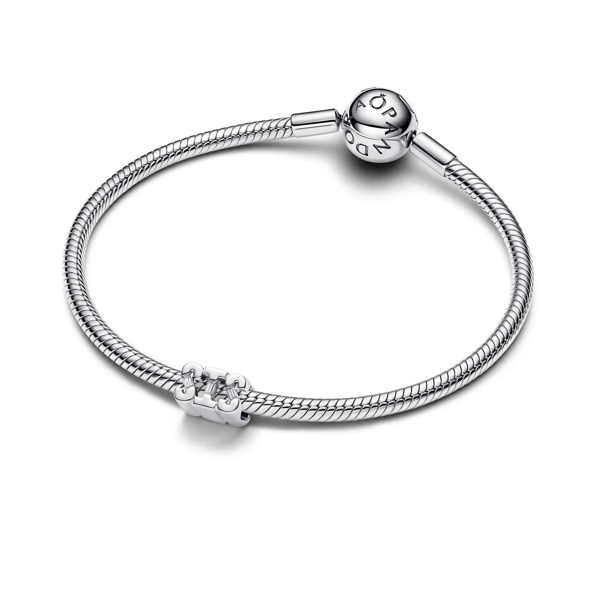 Charm SIS in argento sterling con zirconia cubica trasparente - 794454C01 - Simmi Gioiellerie -Charm