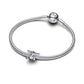 Charm Tocco di laurea in argento sterling con cristallo blu stellare e zirconia cubica trasparente - 794461C01 - Simmi Gioiellerie -Charm