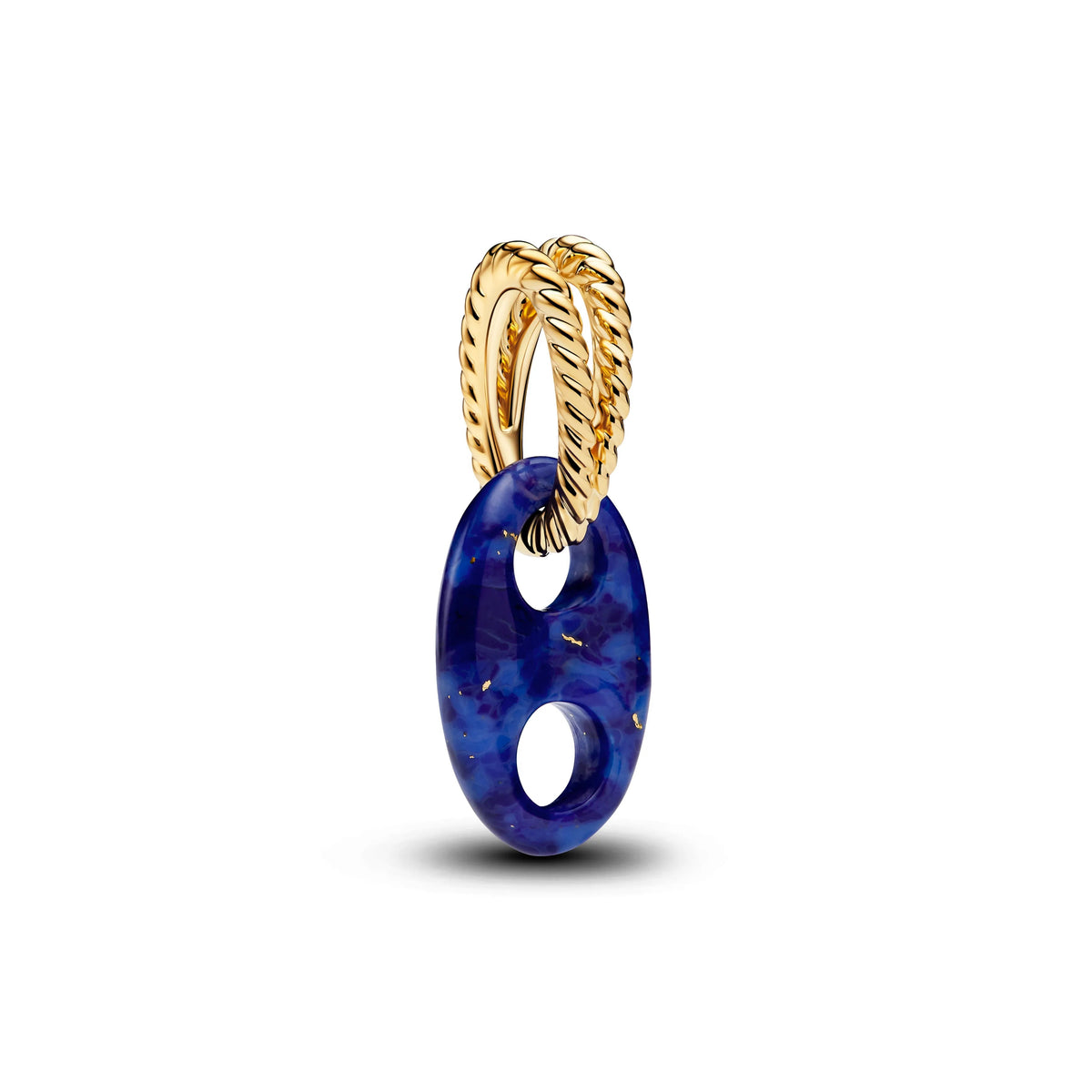Ciondolo pendente Corda nautica placcato in oro 14k con lapislazzuli sintetico - 764692C01 - Simmi Gioiellerie -Charm