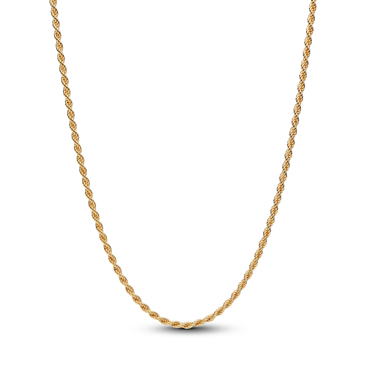 Collana a catena corda placcata in oro 14k con chiusura scorrevole - 364687C00 - Simmi Gioiellerie -Collane