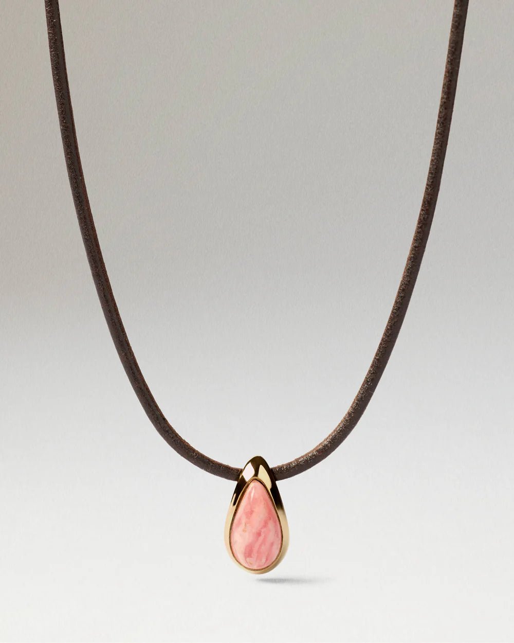 COLLANA A CORDINO LUNA IN RODOCROSITE - CO01-B49-U - Simmi Gioiellerie -Collane
