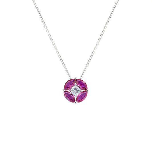 Collana Aura Rosso Ciliegia in Argento - CLPKABCIZ - Simmi Gioiellerie -Collane