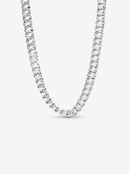 Collana Catena Maglia Cubana Pavè - 393161C01 - 45 - Simmi Gioiellerie - Collane