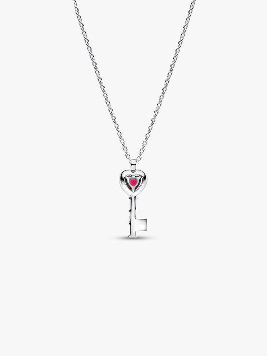 Collana Chiave con Cuore Rosso - 394392C01 - Simmi Gioiellerie - Collane