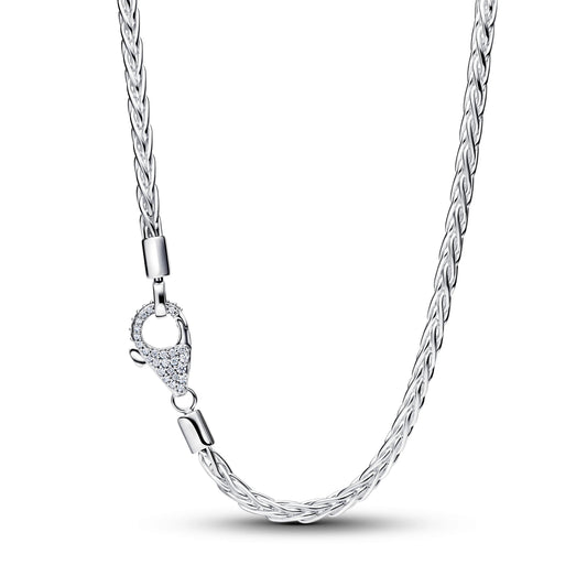 Collana Coda di volpe in argento sterling con zirconia cubica trasparente - 394463C01 - Simmi Gioiellerie -Collane