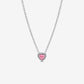 Collana Cuore in Rilievo Rosa - 398425C02 - 45 - Simmi Gioiellerie - Collane