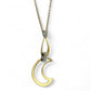 Collana da donna con luna pendente in oro e brillanti - Simmi Gioiellerie -Collane