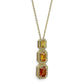 Collana da donna con pendente trilogy in oro diamanti e zaffiri colorati - Simmi Gioiellerie -Collane